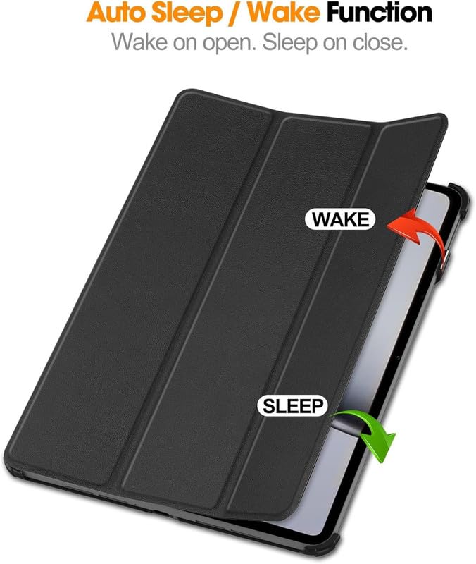 Image of Smart Flip with Pen Holder Protective Tablet Cover for OnePlus Pad 2 (12.1 inch) (Magnetic PU Leather, Black)
