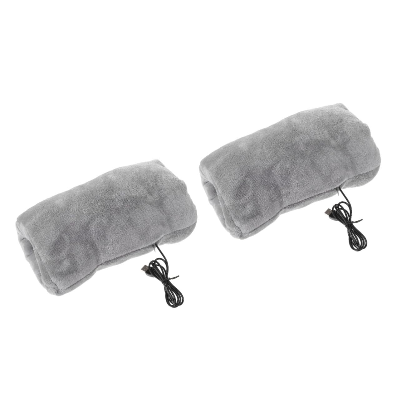 SUPVOX cuscino scaldamani portatile sacchetto riscaldato elettricamente batteria vello guanti scaldamani usb uffizi in flanella spessa per i più grandi Grey