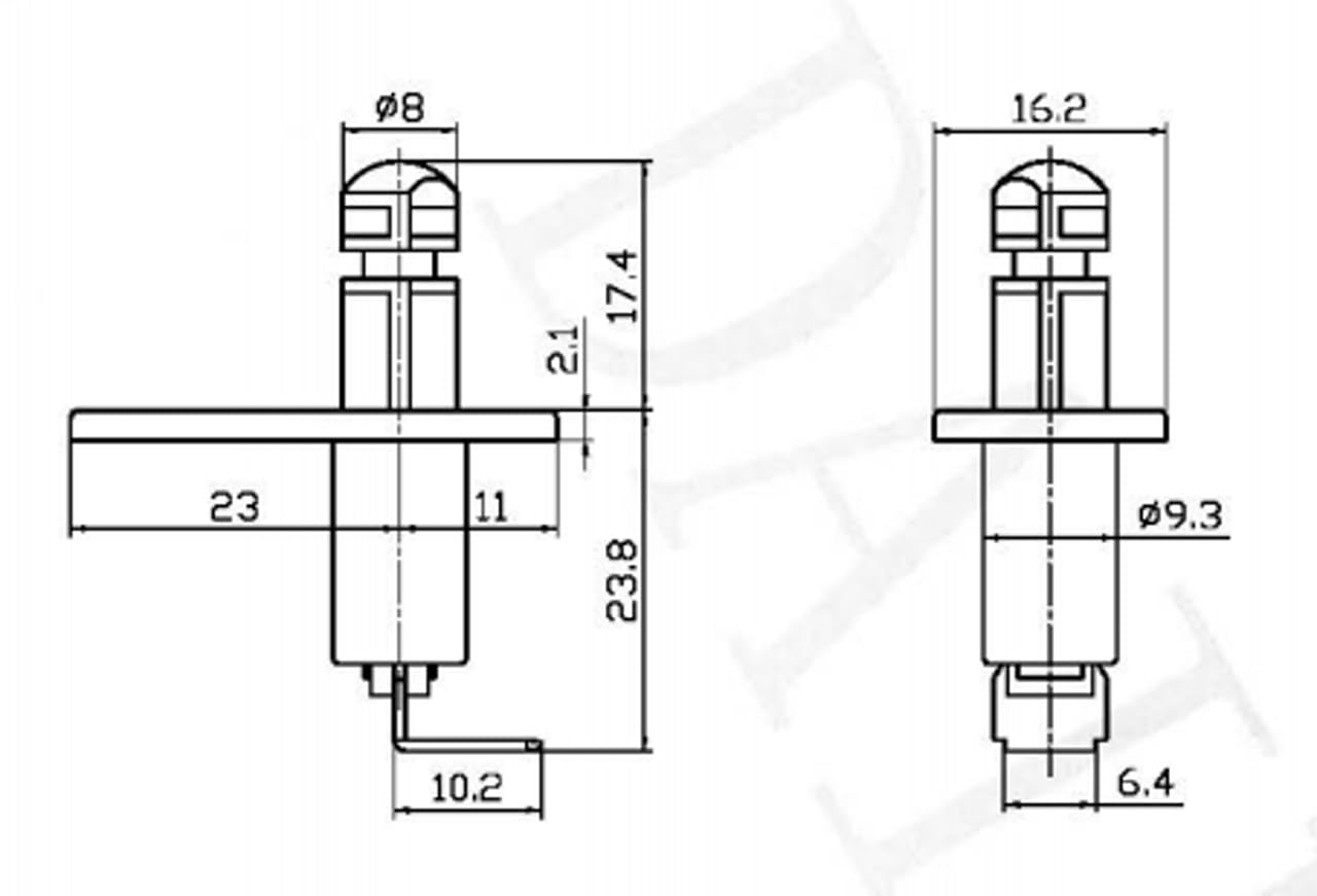 Tastatore universale per auto, 20A 12VDC ACC (OFF) pulsante momentaneo, baule, cofano, allarme, copertura di sicurezza, interruttore per porta, ASW-18-2