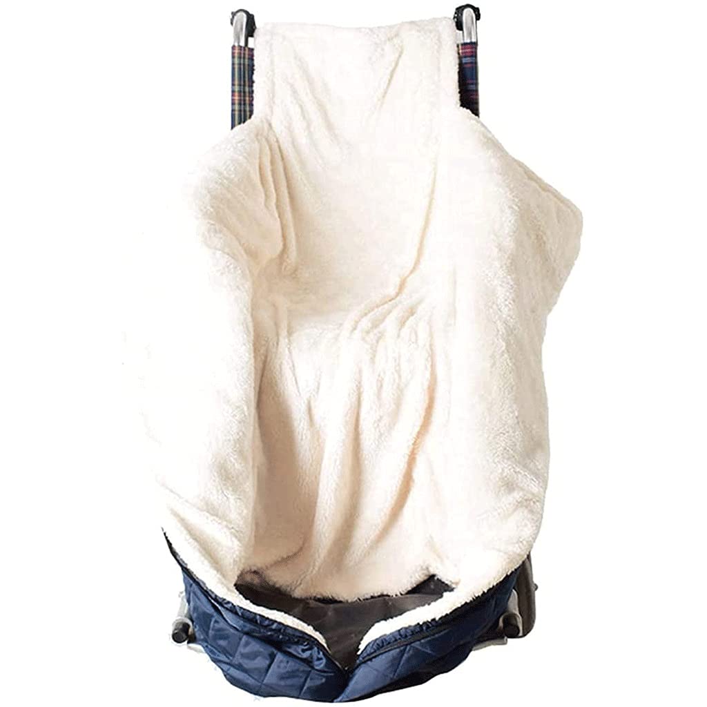 Manta para Silla de Ruedas: Funda Impermeable y acogedora, Manta para Silla de Ruedas de Invierno, Saco de Dormir para piernas, pies y Espalda, Funda para Silla de Ruedas para adul