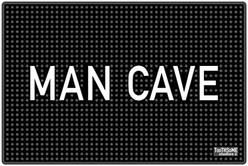 Man Cave 17.7" x 11.8" Funny Bar Spill Mat Rail Countertop Accessory Home Pub Decor Slip Resistant Bar Covering for Craft Brewery Kitchen Cafe Restaurant image 4