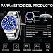 Imagen de SAPPHERO Reloj Hombre Cronografo Analógico Movimiento de Cuarzo 50M Impermeable Relojes para Hombre Banda de Acero Inoxidable Clásico Casual Diseñador Relojes Elegante Regalo para Hombre