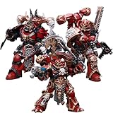 JOYTOY 1/18 Action Figure Warhammer 40,000 Chaos Space Marines Crimson Set of 3 Figures 5inch Collectible Action Figures Kits