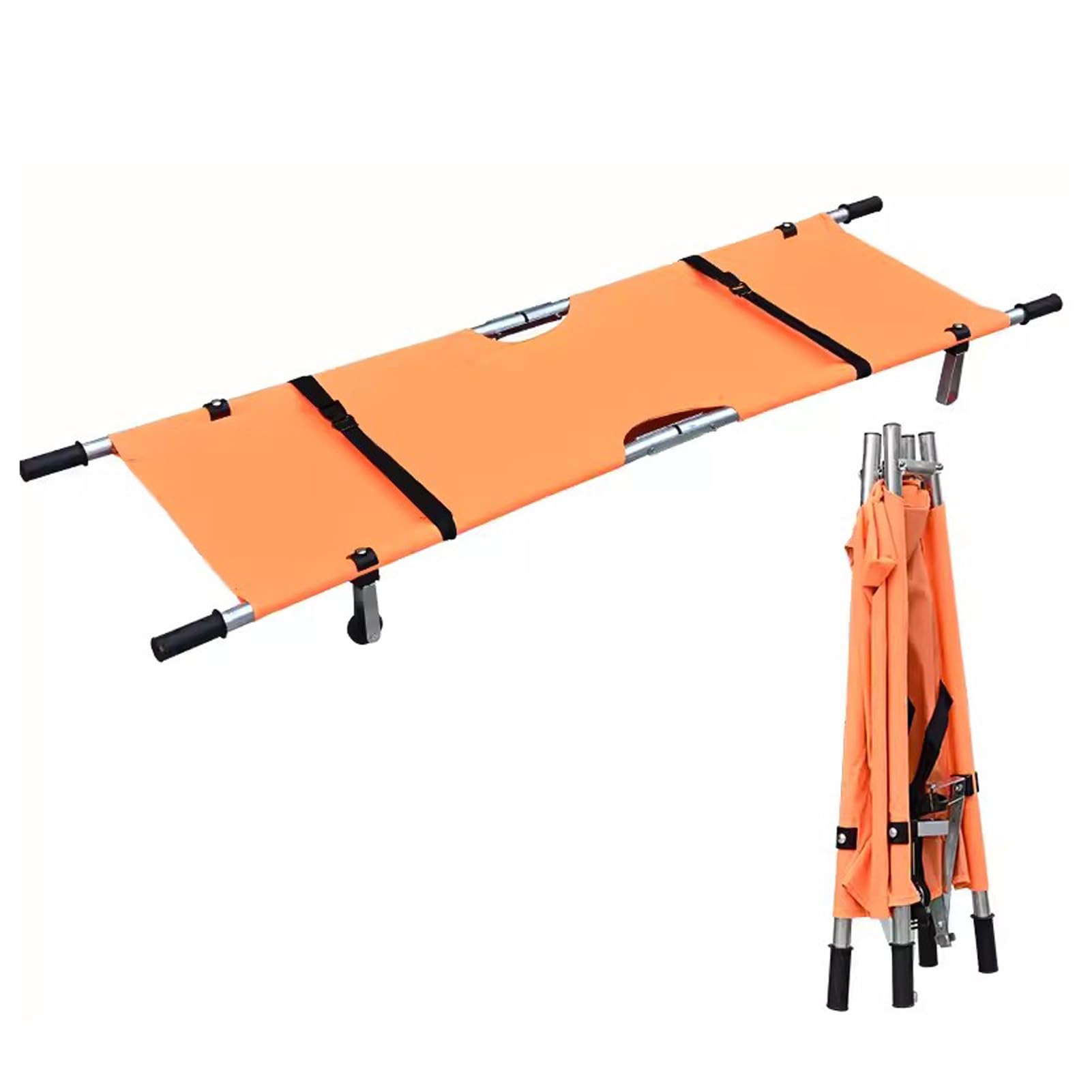 YNIYUJKL Portable Household Lightweight Stretcher, Folding Stretcher For Medical Emergency, Medical Emergency Folding Stretcher, Portable Ambulance Stretcher,Orange-A