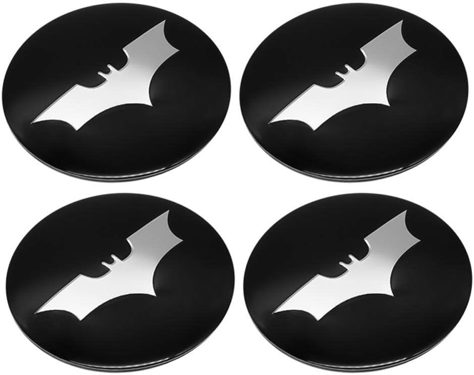 NCUIXZH 4PCS 56MM 60MM Batman Car Wheel Center Hub Caps Badge Sticker Wheel Dust-proof covers, For BMW Audi Kia Ford Toyota Honda Suzuki