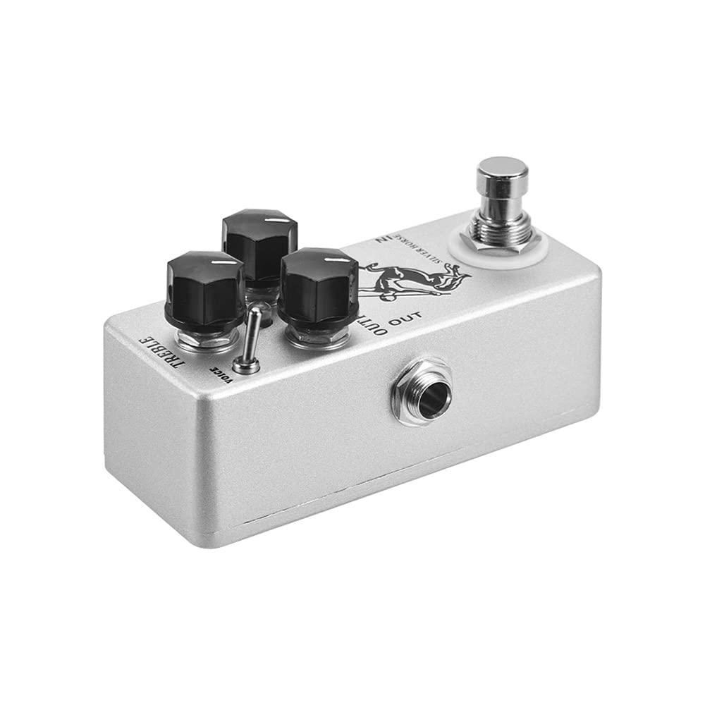 keppy Silver Horse Overdrive Boost Pédale d'effet de guitare avec boîtier métallique complet