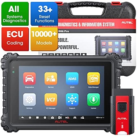 Autel MaxiSYS MS906 Pro Car Diagnostic Scan Tool - 2022 Newest Version of MS906 MS906BT, Advanced ECU Coding Same as MS908 MK908, All Systems Diagnosis, Bi-Directional Control, Full 31+ Services Cover