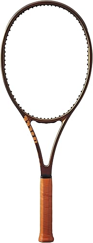 Wilson Pro Staff 97 V14 Performance Tennis Rackets, Strung with Sensation 16 Natural at Mid Range Tension