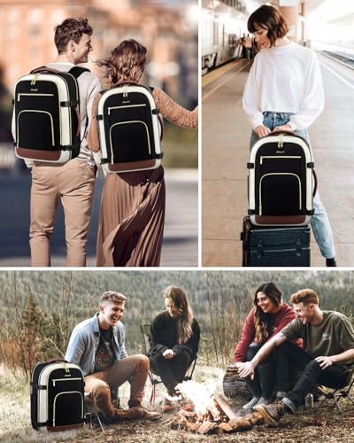 Image of LOVEVOOK Carry On Travel Backpack For Women Flight Approved, 40L Large Personal Item Backpack Travel Bag for Airplanes, Business 17 Inch Laptop Backpack, Weekender Overnight Daypack, With 2 Cubes