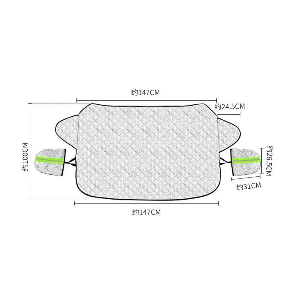 Housse de Protection pour Pare-Brise Couverture De Pare-Brise Avant De Voiture Pare-Soleil Universel pour Automobile Anti-Neige Gel Glace Poussière Protection d'hiver Protection Pare Brise Hiver