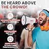 PYLE PYLE Pyle Compact & Portable With Siren Alarm Mode Adjustable Volume Control, 20 Watt Megaphone Speaker, White, S #1