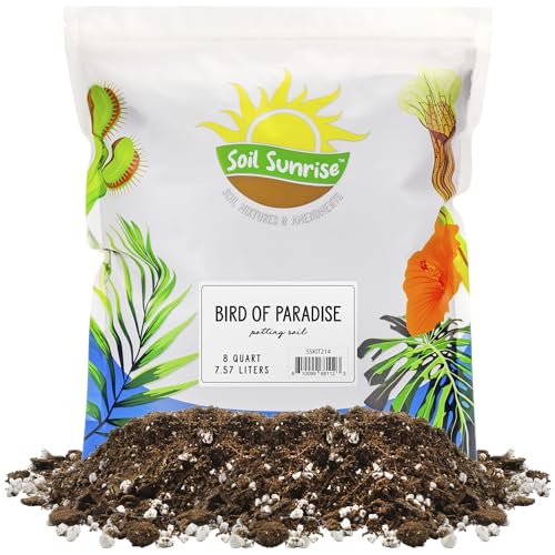 Bird of Paradise Potting Soil Mix (8 Quarts), All Natural Mix for Indoor/Outdoor Container Tropical Plants