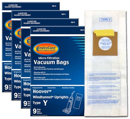 EnviroCare 36 Hoover Windtunnel Upright Type Y Vacuum Bags (Micro-Filtration) (36 Bags) (856-9-4)