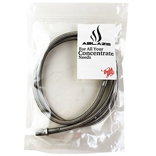 Ablaze High Pressure Braided Stainless Steel Chemical Hose (3000 PSI Max Pressure) (1/4"SAE Female x 60")