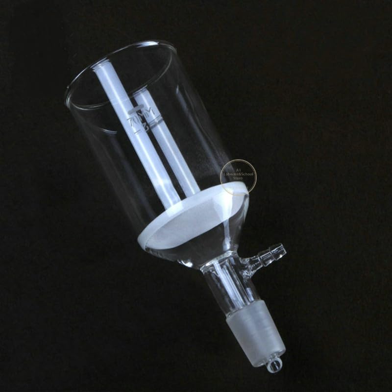 1 embudo de filtro Buchner de vidrio de laboratorio de 30-2000 ml, embudo sinterizado G1-G5 filtros gruesos para selección (100 ml)