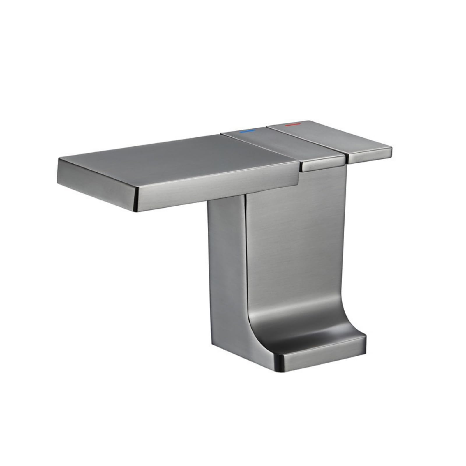 ANVLOJRIH Bathroom Sink Taps Basin Mixer Tap Waterfall Grey Sink Mixer Double Handle Mixers