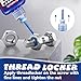 Thread Lock Blue and Red, Threadlocker Medium and High Strength, Thread Locker for Nuts, Bolts, Fasteners and Metals, Against Losening and Leakage (Medium-50ml2pack)