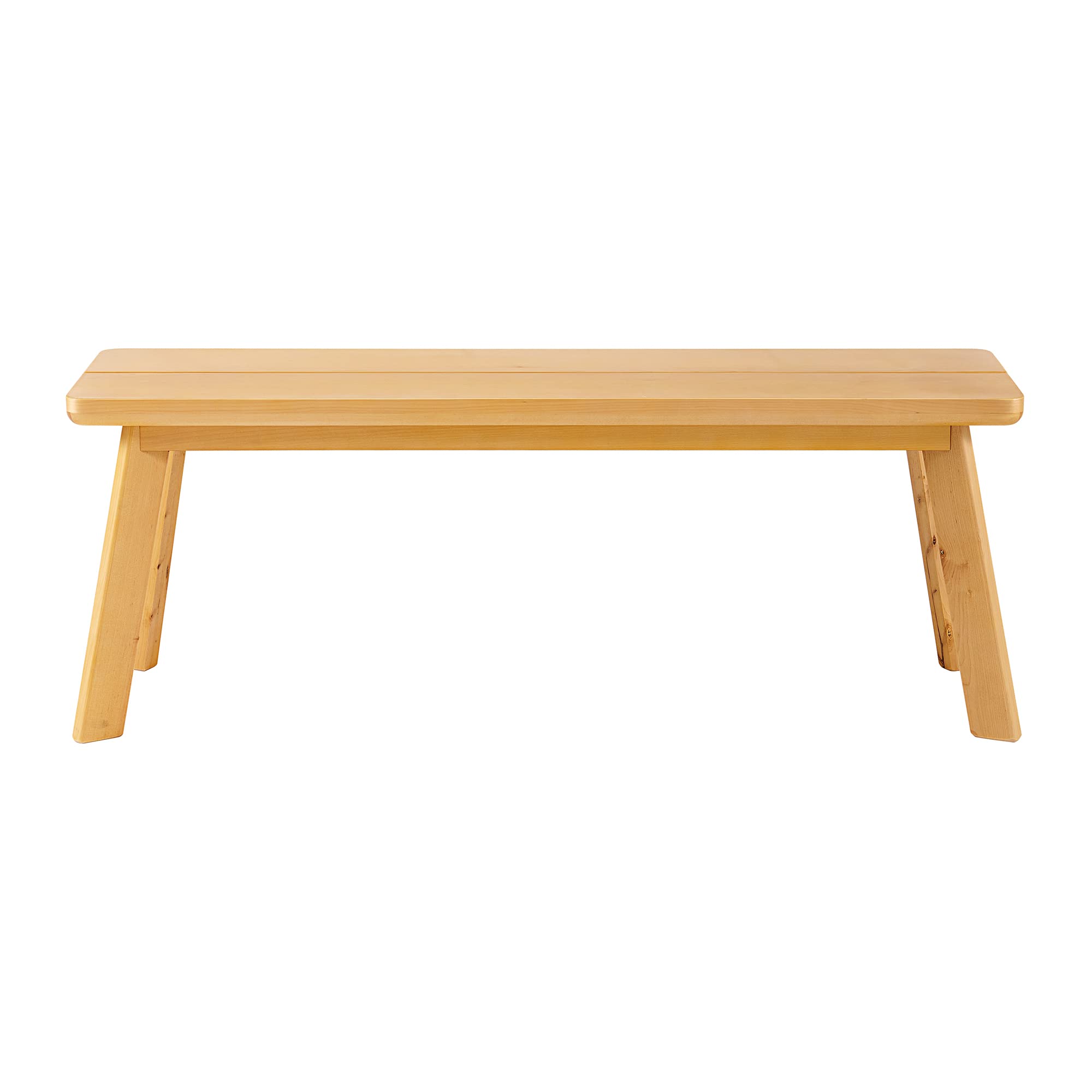 Alaterre Furniture Shelburne Dining Bench – Modern Farmhouse Farmhouse 48-Inch Solid Wood Bench with Maple Veneer Top for Kitchen Table or Dining Room (Warm Natural)