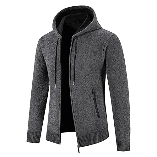 Cardigan para hombre con capucha y bolsillo miniatura 3