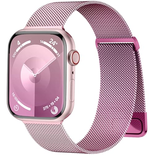Image of Magnetic Band Compatible for Apple Watch Bands Women Men 40mm 38mm 41mm 42mm 46mm 44mm 45mm 49mm, Stainless Steel Mesh Metal Sport Strap Wristband iWatch Series 11 10 9 8 7 6 5 4 3 2 1 SE Ultra