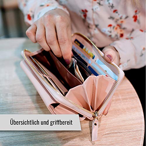 VALLET® Portafoglio da donna in pelle grande