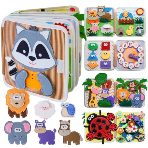 Image of Busy Books for Toddlers 1-3, Montessori Toys, Sensory Activity Busy Boards
