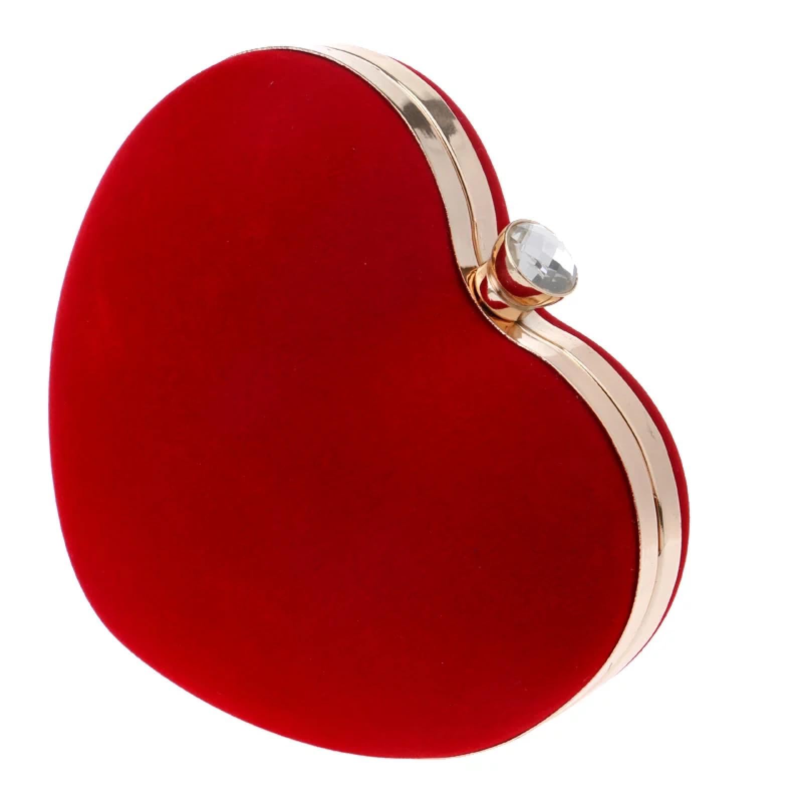Bolso De Noche Bolso De Noche De Terciopelo Acrílico En Forma De Corazón Mini Bolso De Mano con Cadena Bolso De Noche para Boda