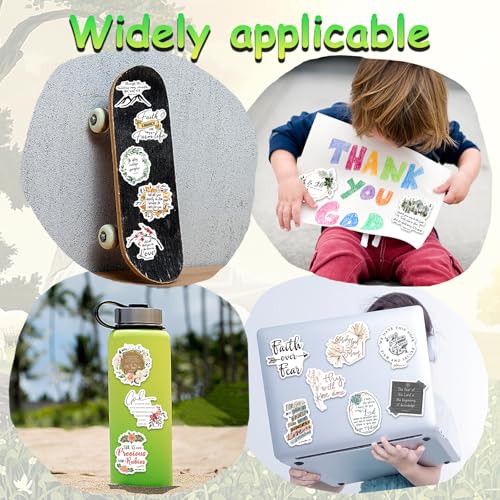 Werlla YS-02 100Pcs Christian Stickers,Waterproof Jesus Stickers,Bible Stickers For Water Bottles, Bible Verse Stickers For Laptops, Phone Cases,Scrapbooks Vinyl Stickers Religious Verses thumb #5