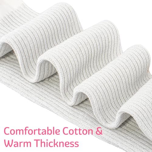 Looching 5 Pairs Baby Toddler Girls Sparkly Pantyhose Glitter Soft Cotton Tights Stockings for 2-8T Kids Children4