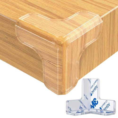 Esquina de mesa Protección Bebe, 8 piezas, protección de esquina de mesa transparente, protector de esquina de muebles con un fuerte agarre