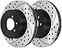 AutoShack PR41508LR Front Drilled Slotted Brake Rotors Black Pair of 2 Driver and Passenger Side Replacement for INFINITI QX80 QX56 2007-2015 2017-2022 Nissan Titan 2008-2015 2017-2022 Armada 4WD RWD