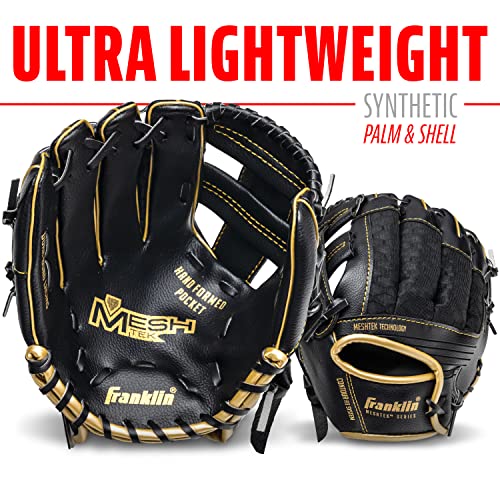 image for Franklin Sports Kids Baseball Gloves - Meshtek Child's Teeball Glove +