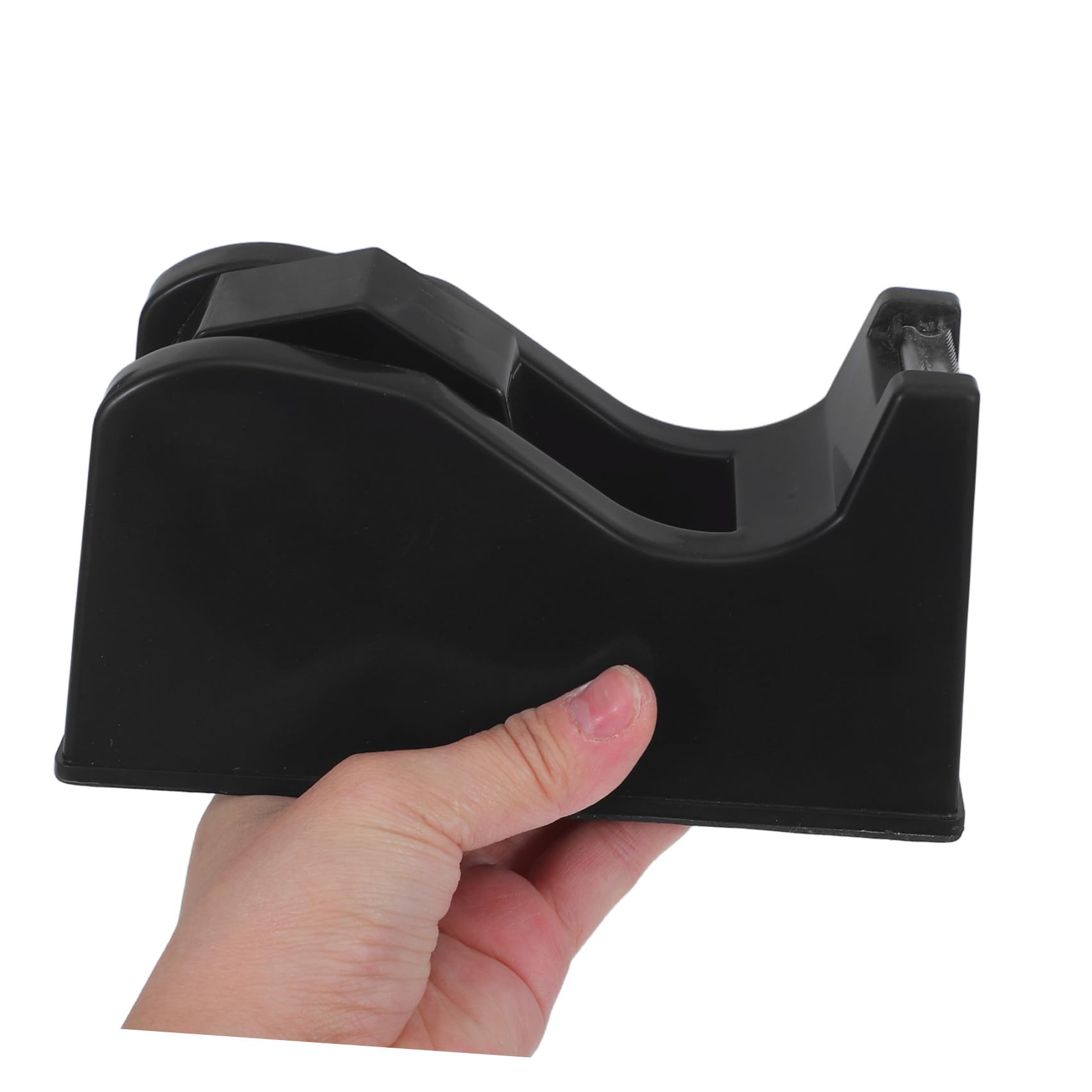 Dispenser per Nastro Adesivo da Scrivania 2 Pezzi Nero | Nucleo 1"/3", Base Antiscivolo, Ricaricabile, per Pezzi Piccoli e Grandi, Taglio Preciso e Cambio Rapido