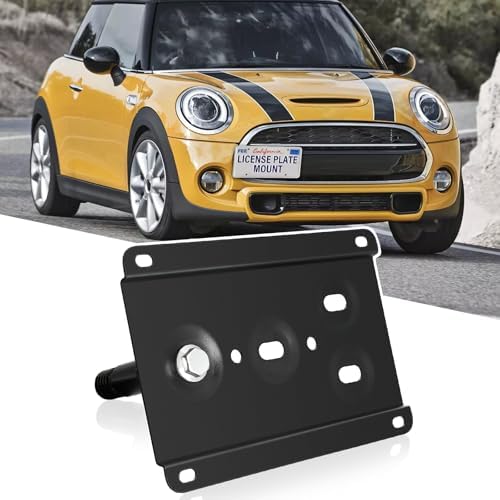 Amazon.com: JIAHCN New Front Tow Hook License Plate Bracket Holder ...
