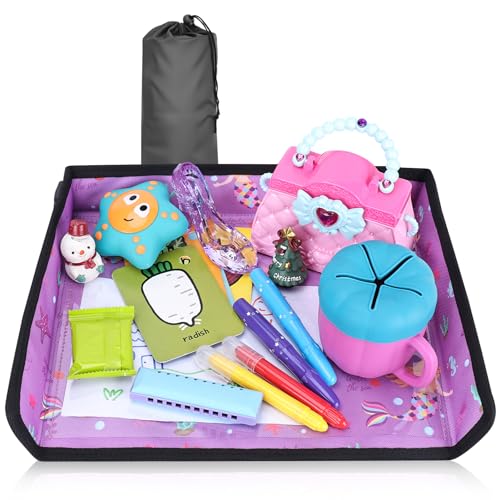 Image of Kids Tray Table Cover, Airplane Tray Cover with Pockets
