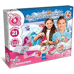 Manual De Jabones Science4you - Fabrica de Jabones para Niños +8 Años - Kit Científico para Hacer Jabones Perfumados Artesanales - Laboratorio de Ciencia con Experimentos y Manualidades para Niños y Niñas 8-12 Años