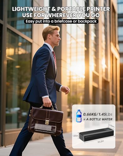 Image of vretti P83 Mobile Printer A4, Portable Thermal Printer A4 for Travel, Bluetooth Connection for Smartphones, Compatible with Android /iOS, Travel Printer for Home, Learning