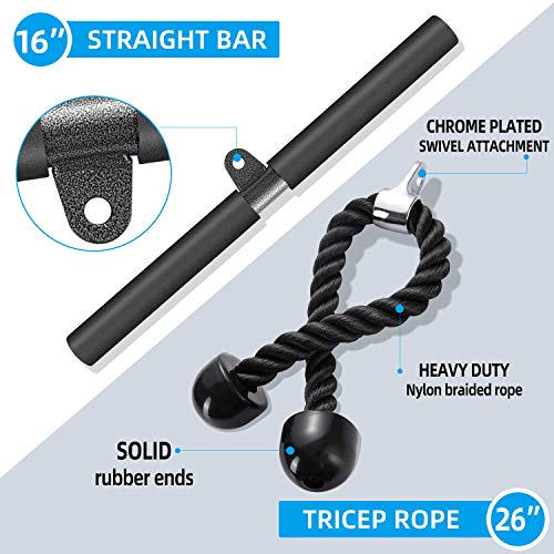 PELLOR DIY katrol Gym Machine Attachment System, Opgewaardeerd 12 Packs Onderarm Wrist Trainer Roller Katrol Systeem Thuis Gym Apparatuur Workout voor Lat Pull Downs, Biceps, Tricep Extensions - Afbeelding 6