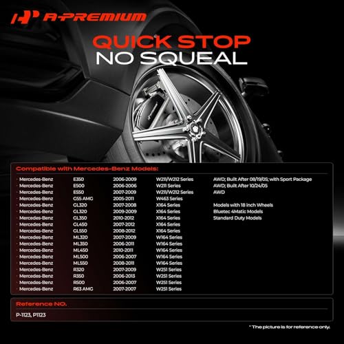 Image of A-Premium Front Ceramic Brake Pads Compatible with Mercedes-Benz