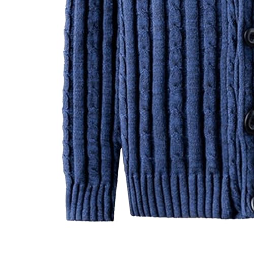 DGHM-JLMY Men's Cardigan Sweaters Button Down Full Zip Open Front Cable Knit Coat Cable Knitted Ribbed Jackets Outwear4