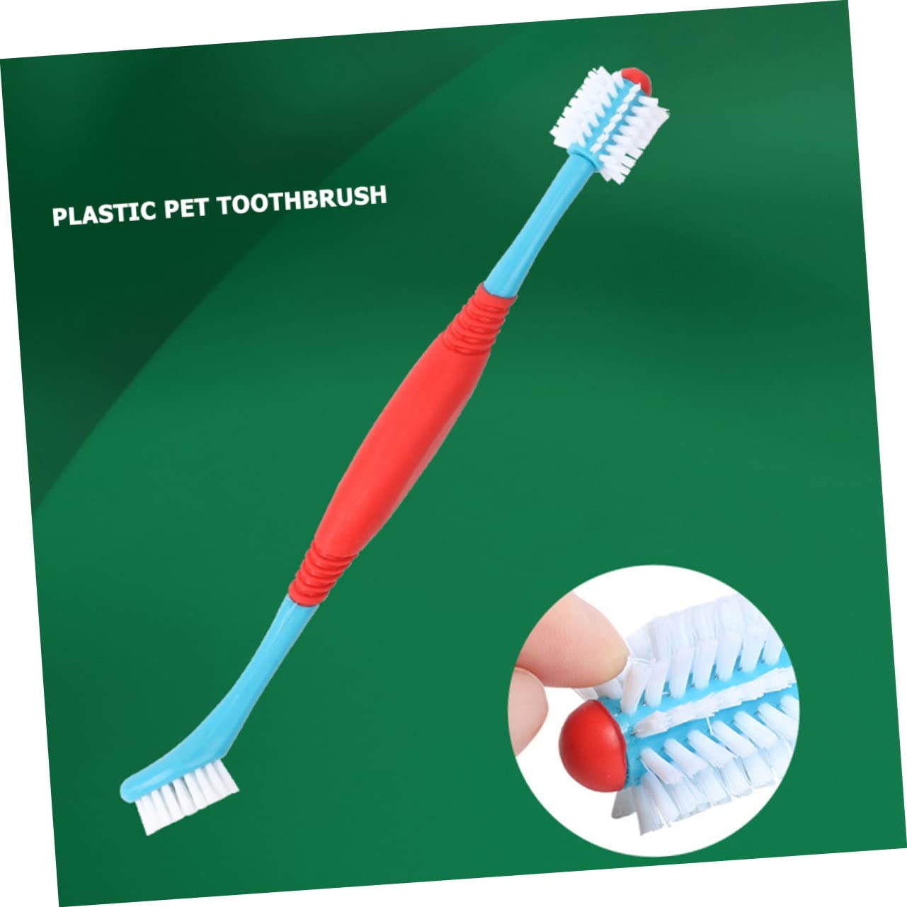 INOOMP 12 Pièces brosse à dents pour animaux de compagnie brosse à dents brossette nettoyeur de dents de chiot souple pour animaux de compagnie doux