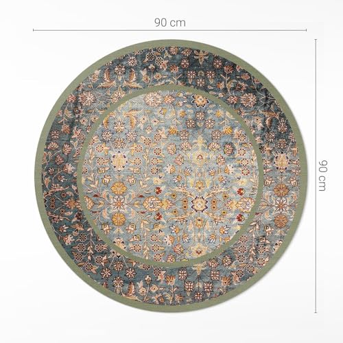 Tapis vinyle ø90 cm entretien facile et PVC résistant à la rayure