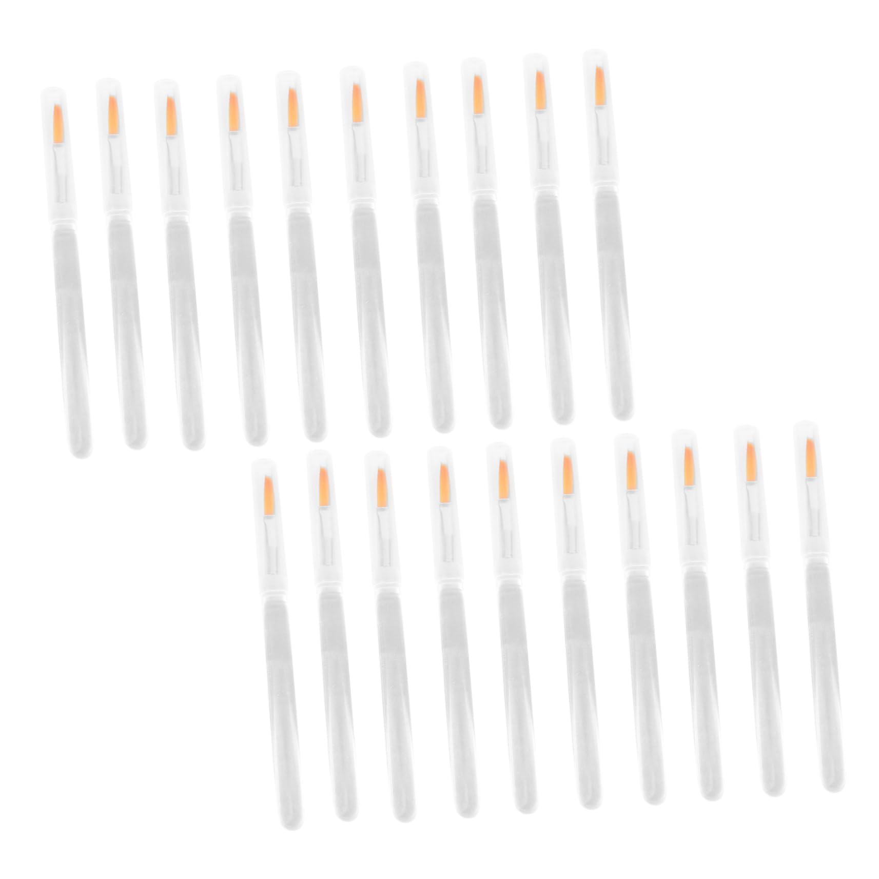 PartyKindom Makeup Brush Applicator Set 20pcs Disposable Lip Brush Retractable for Lipstick Plastic
