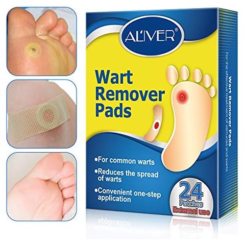 Warts Remover 24PCS Wart Removal Plasters for Foot Hands Verruca Removal with Hole, Painlessly Removes Common and Plantar Warts, Callus, Stops Wart Regrowth (24PCS) Cover