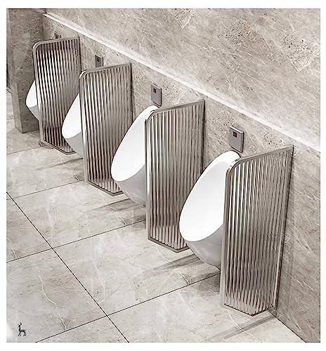 Panel de vidrio templado Estilo 2 para separación de urinarios con anclaje de pared 5