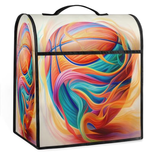 Coffee Maker Cover Abstract Basketball Kitchen Appliance Covers Small Appliance Covers Blender Cover Juicer Cover Dust Covers for Kitchen Appliances with Top Handle and Pockets,Washable,B37