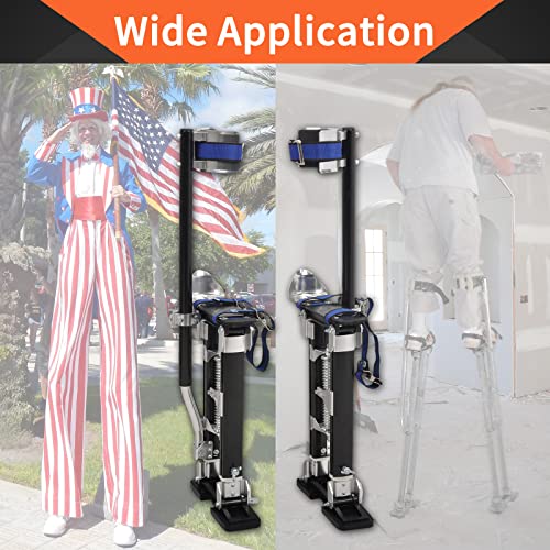Tbapfs Drywall Stilts 15-23 Inch Height Adjustable Lifts Aluminum Tool For Painting Finishing Pruning Branches Cleaning - Black (15" - 23") #TOP5