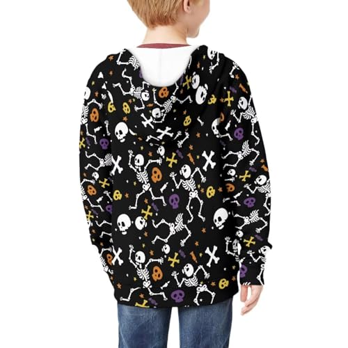 Zip Up Hoodie for Kids Boys Girls,Casual Soft Hoody Drop Shoulder Full Zip Up Hoodie Size S-XL with Pocket4