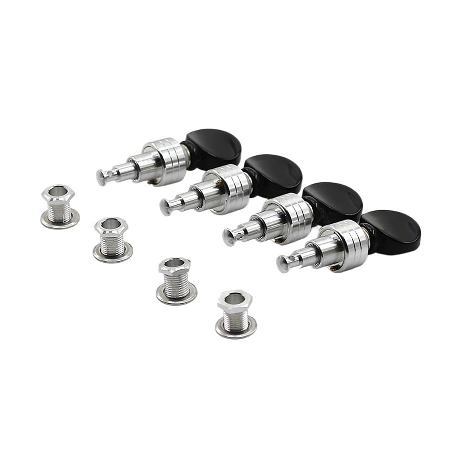 Ukulele nero e argento verticale quasi-pulsante pulsante a corda accessori strumento avvolgitore