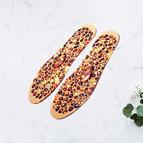 SUPVOX Palmilhas massageadoras para pés com calços para massagem de acupressão e reflexologia terapê